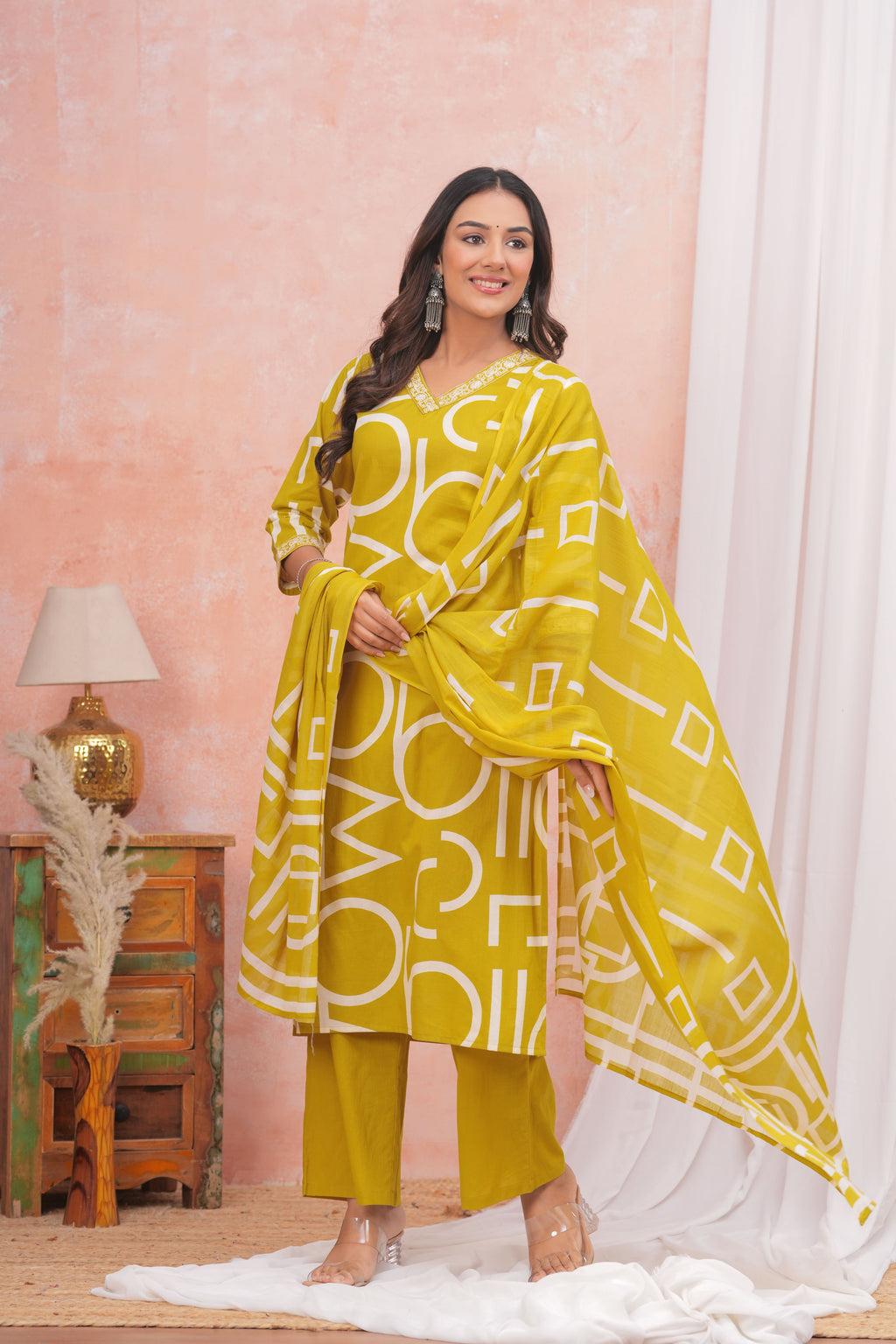 Elegant Comfort Cotton Kurta Set with Embroidery Details