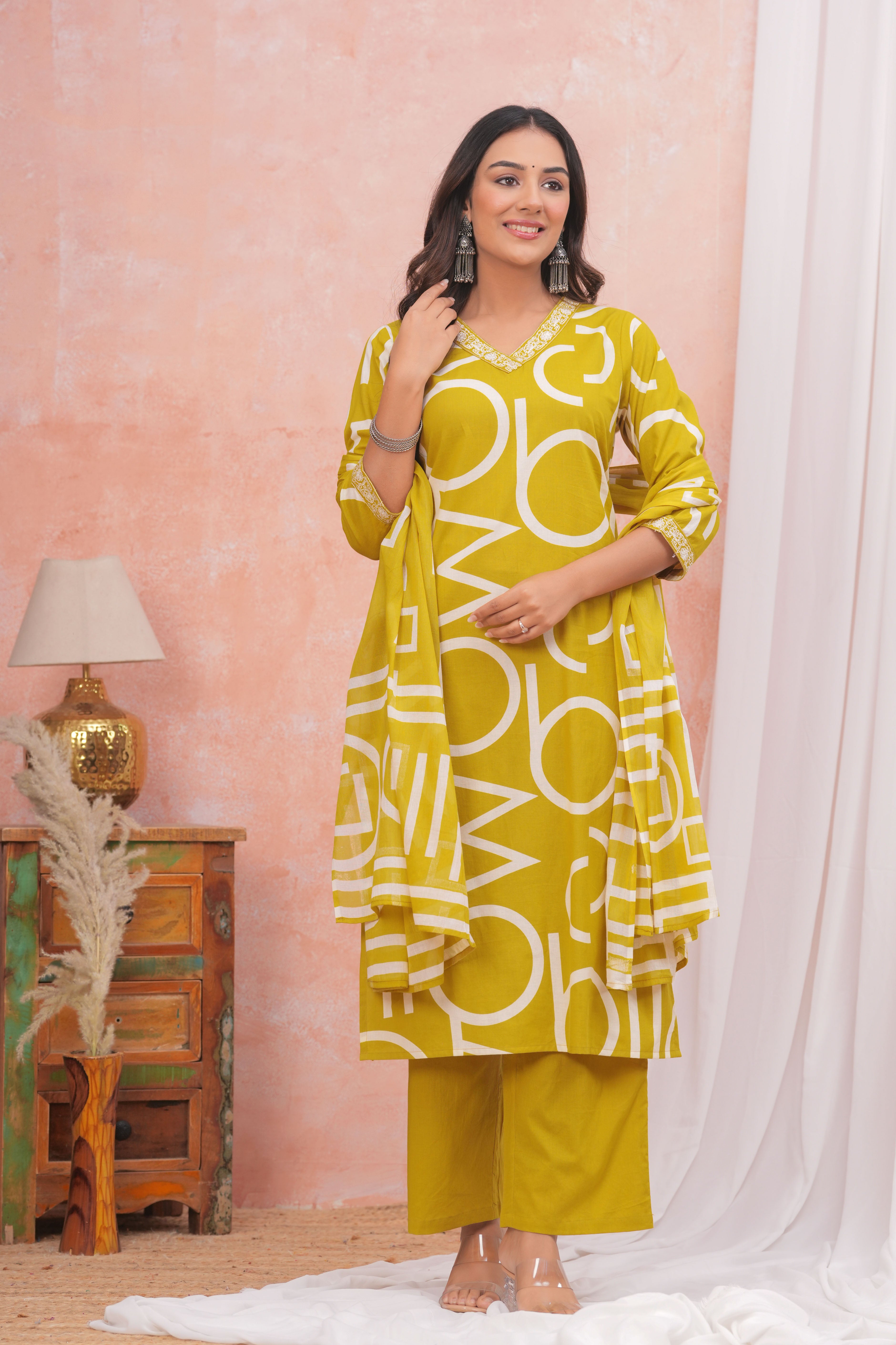 Elegant Comfort Cotton Kurta Set with Embroidery Details