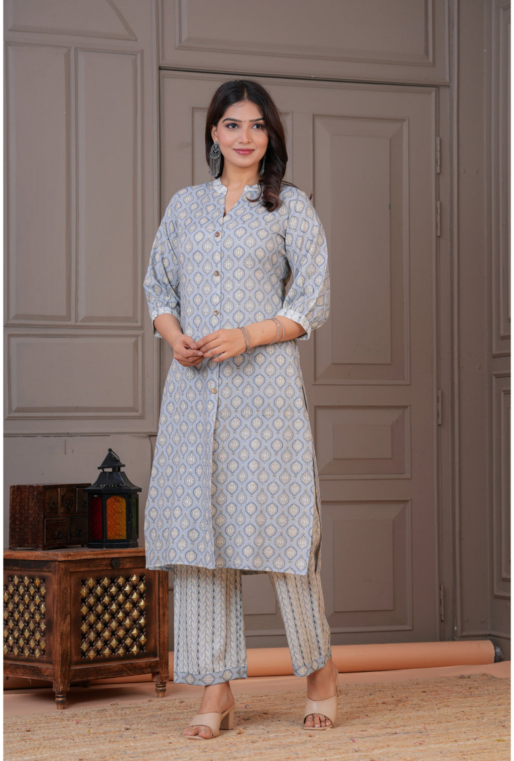 Viscose Foil Print Long Co-ord Set