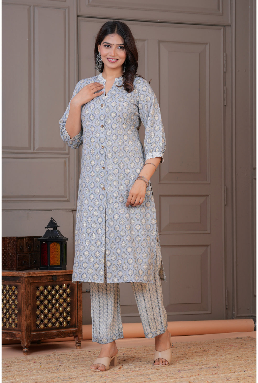 Viscose Foil Print Long Co-ord Set