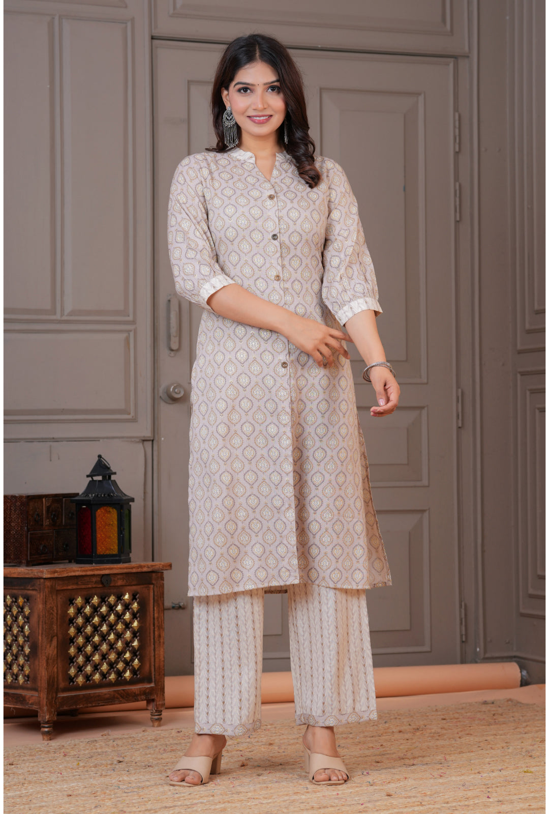 Viscose Foil Print Long Co-ord Set