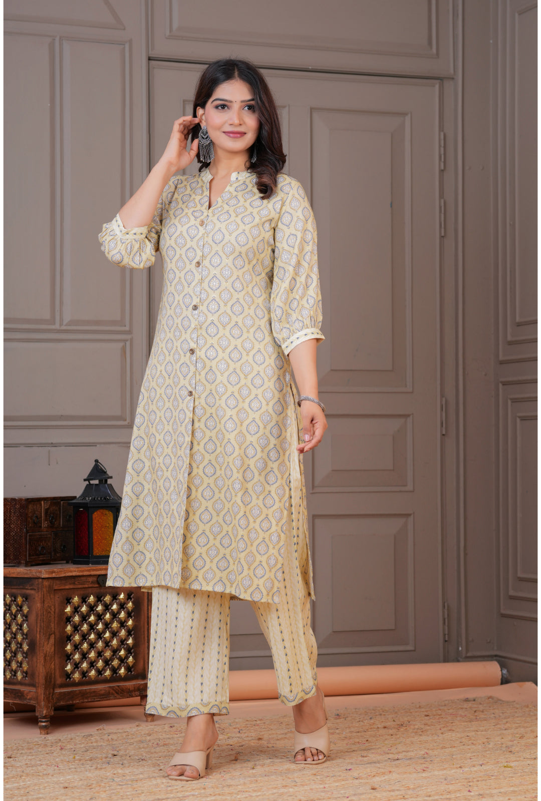 Viscose Foil Print Long Co-ord Set