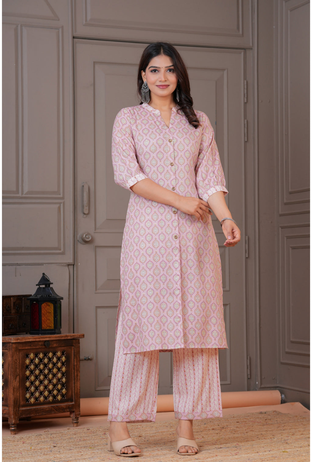 Viscose Foil Print Long Co-ord Set