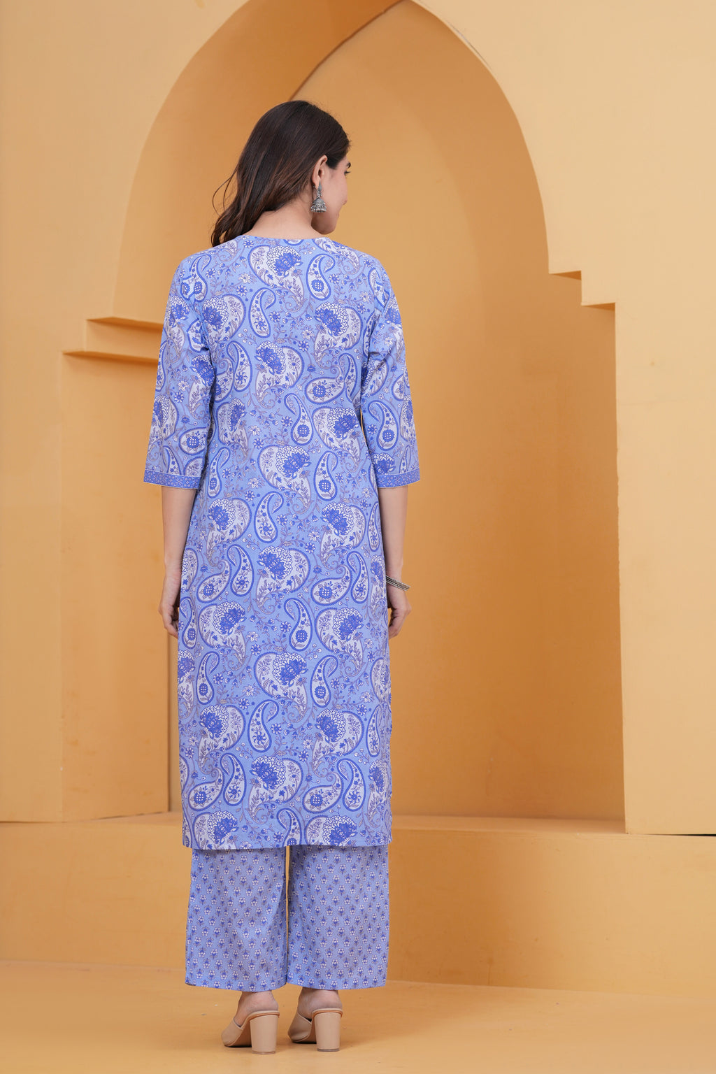 Sanganeri Print Pure Cotton 60*60 3-Piece Suit Set