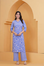 Sanganeri Print Pure Cotton 60*60 3-Piece Suit Set