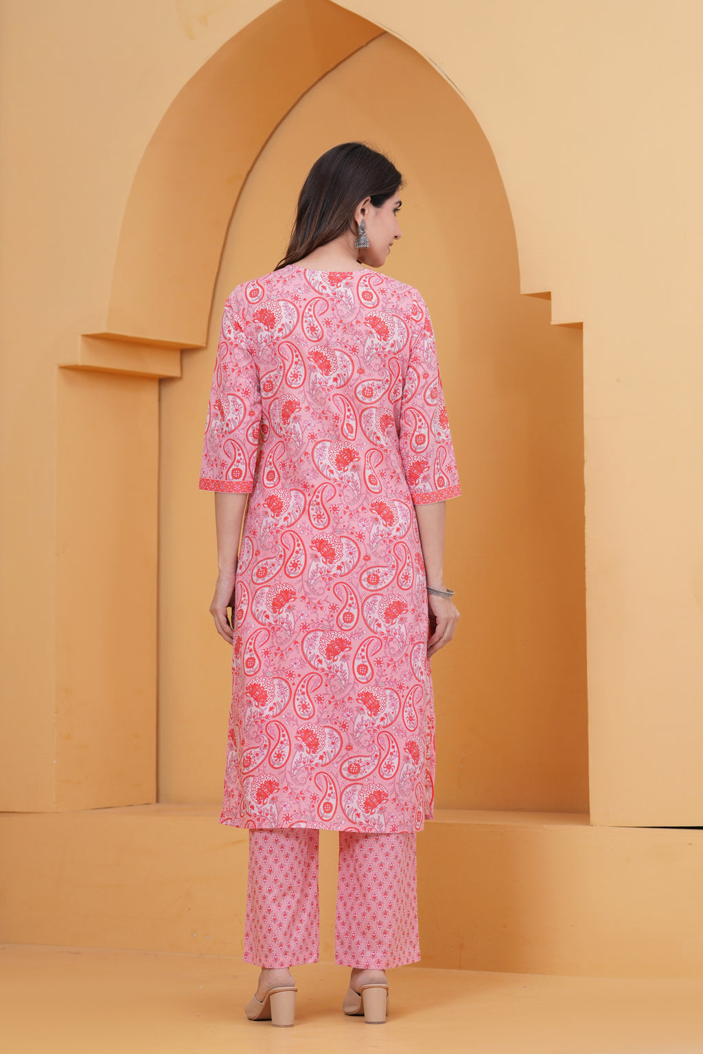 Sanganeri Print Pure Cotton 60*60 3-Piece Suit Set