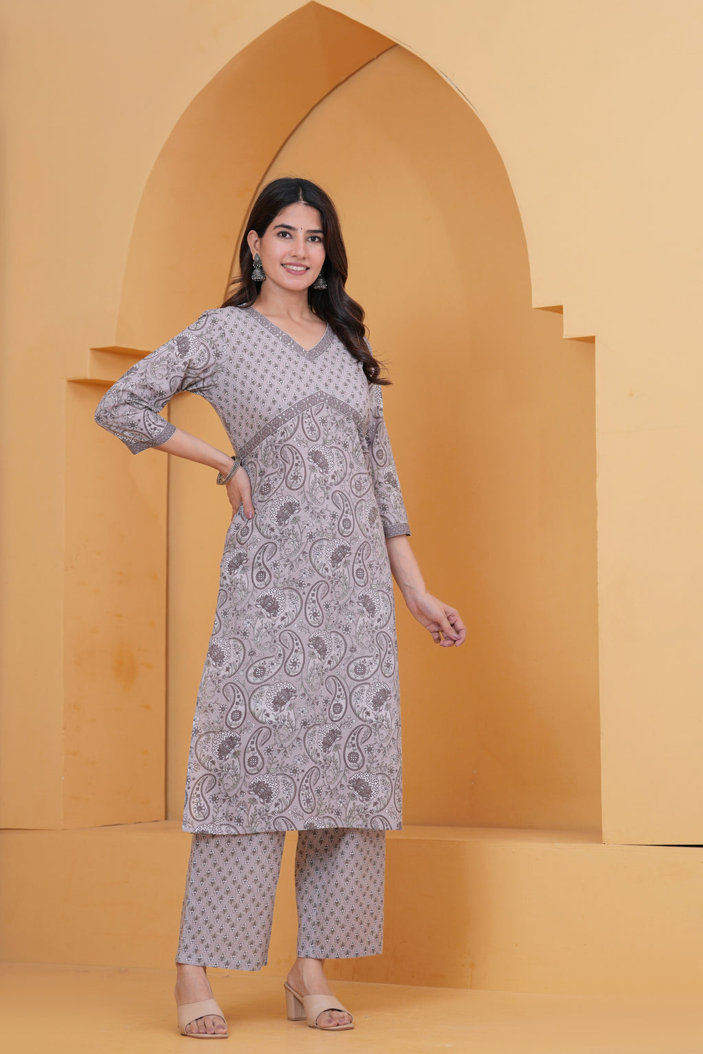 Sanganeri Print Pure Cotton 60*60 3-Piece Suit Set