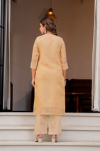 Special Edition: Premium Fancy Razzo Lucknowi Chikankari Kurti with Cotton Silk Pant & Embroidered Dupatta