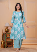 Bloom Smocked Anarkali Three-Piece Set