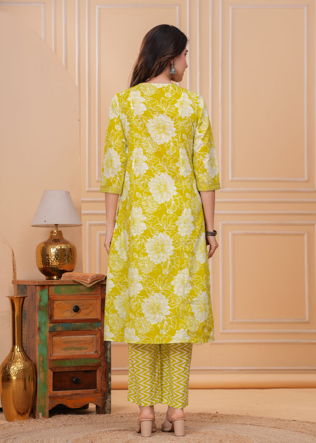 Bloom Smocked Anarkali Three-Piece Set