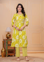 Bloom Smocked Anarkali Three-Piece Set