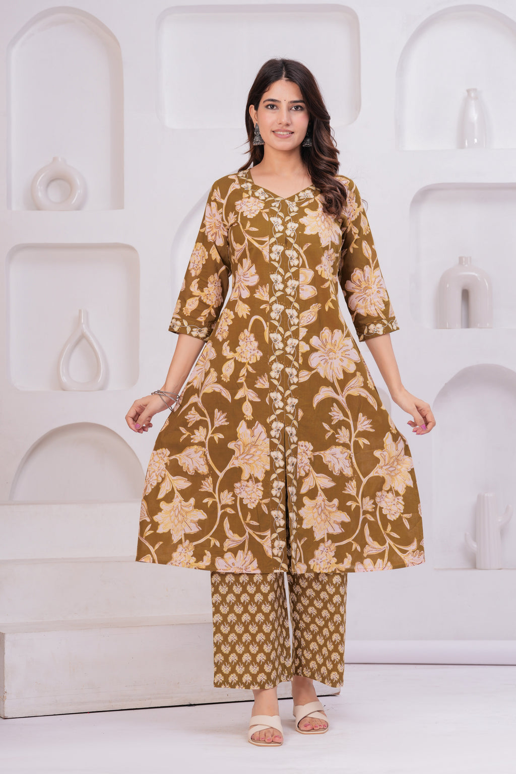 Classic Jaipuri Cotton Suit – 60×60 Fabric with Elegant Embroidery