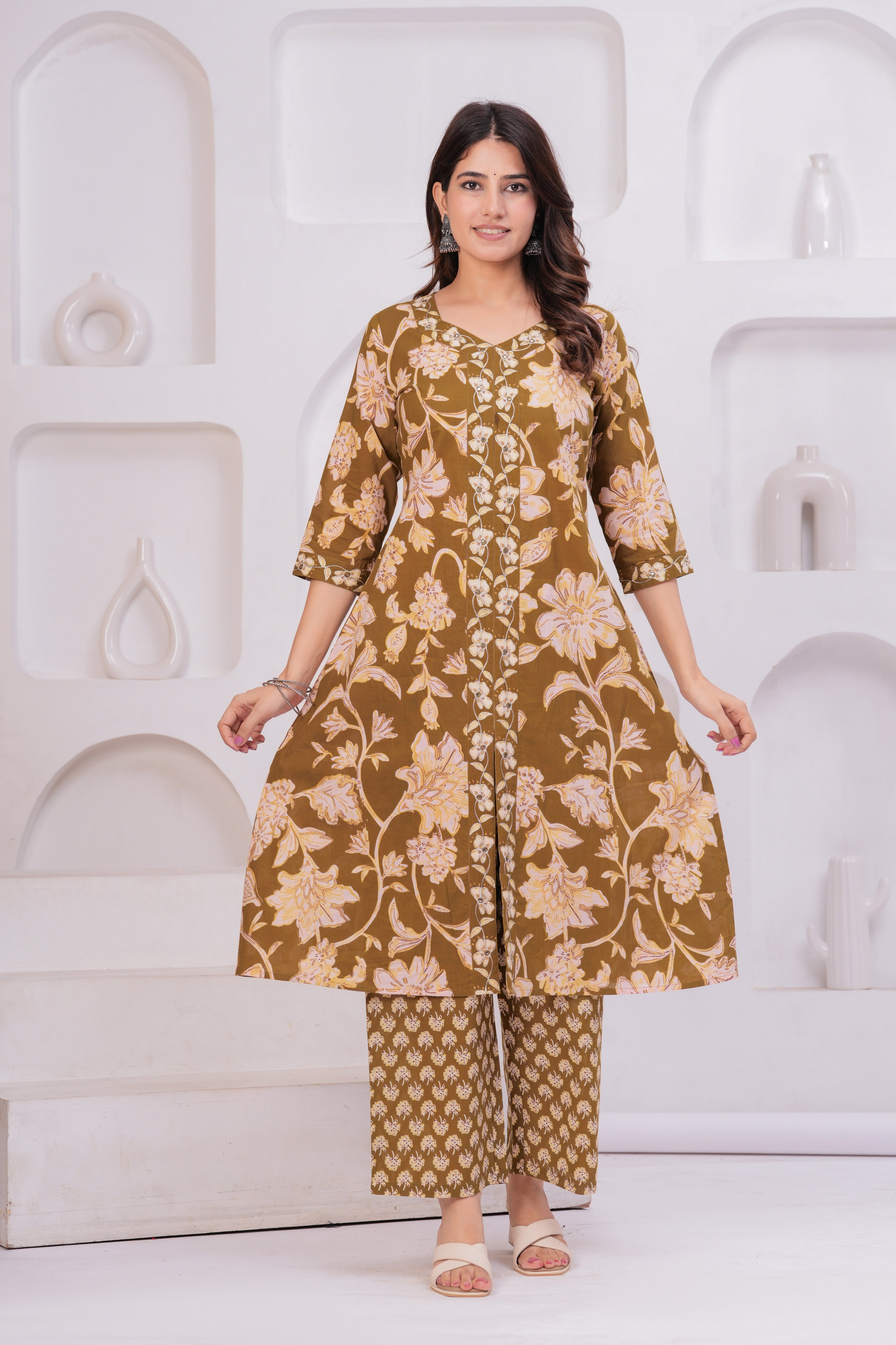 Classic Jaipuri Cotton Suit – 60×60 Fabric with Elegant Embroidery