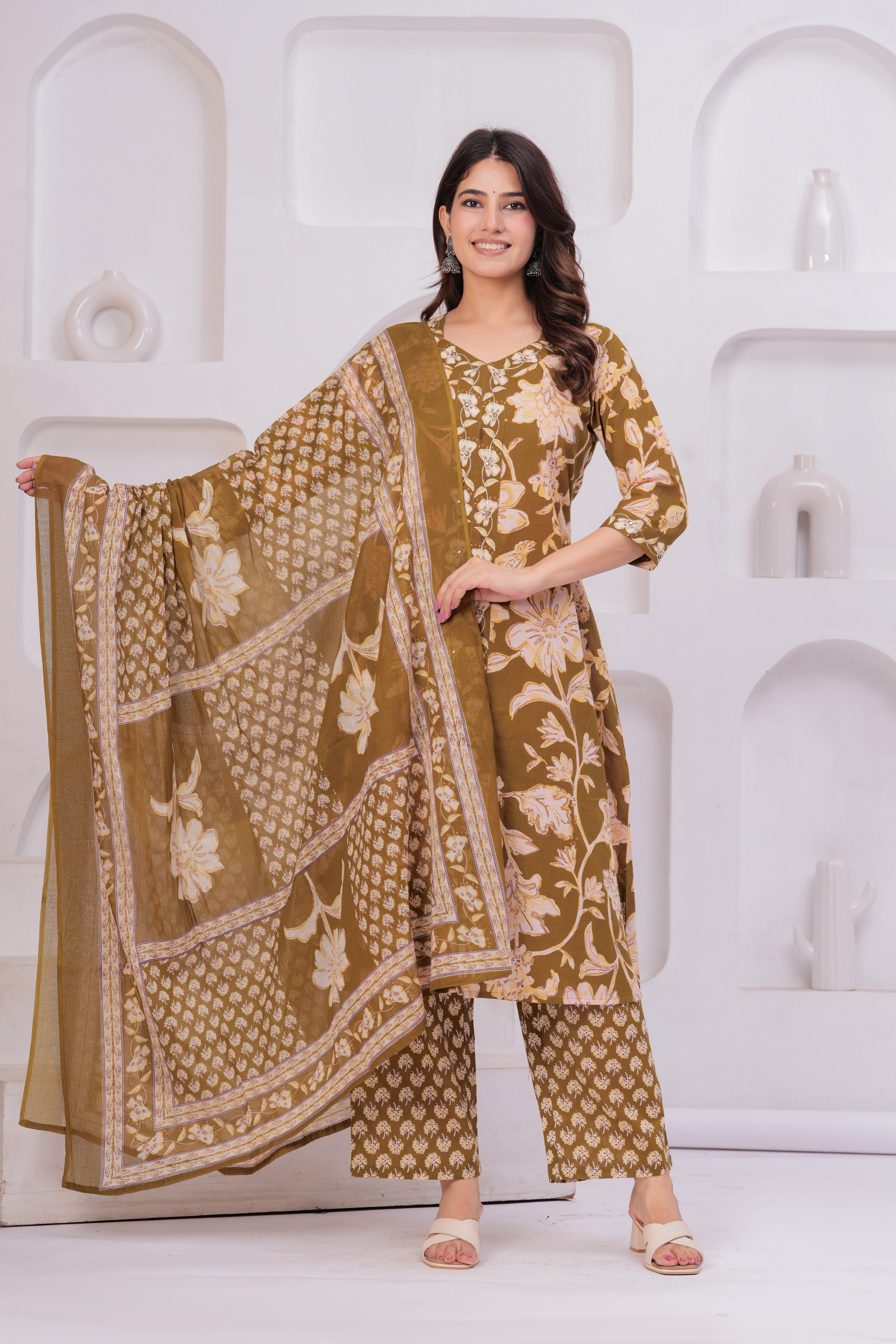 Classic Jaipuri Cotton Suit – 60×60 Fabric with Elegant Embroidery