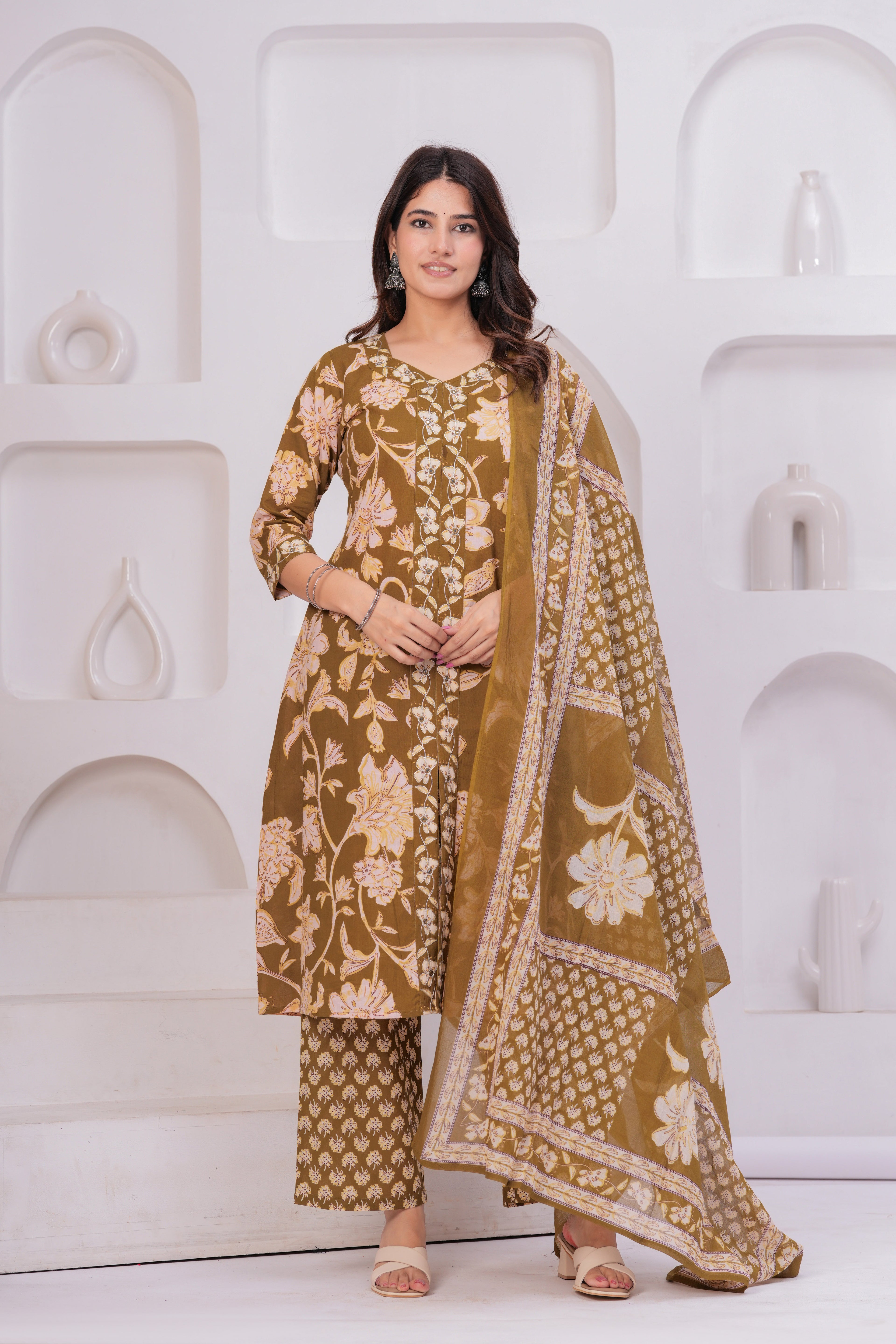 Classic Jaipuri Cotton Suit – 60×60 Fabric with Elegant Embroidery