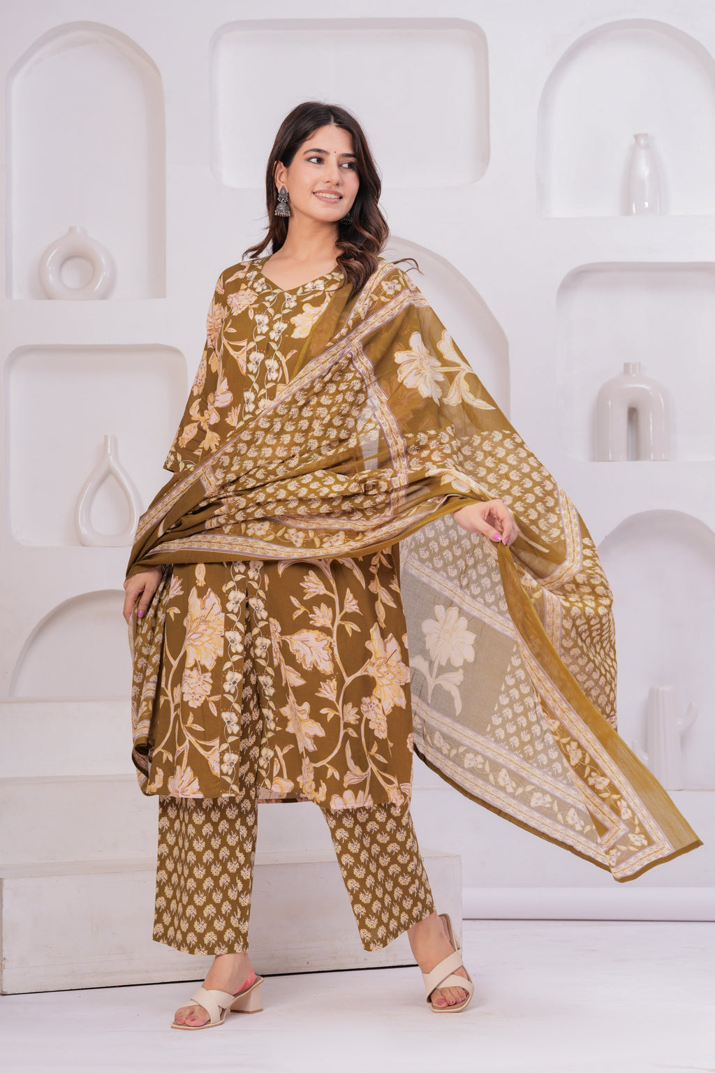 Classic Jaipuri Cotton Suit – 60×60 Fabric with Elegant Embroidery