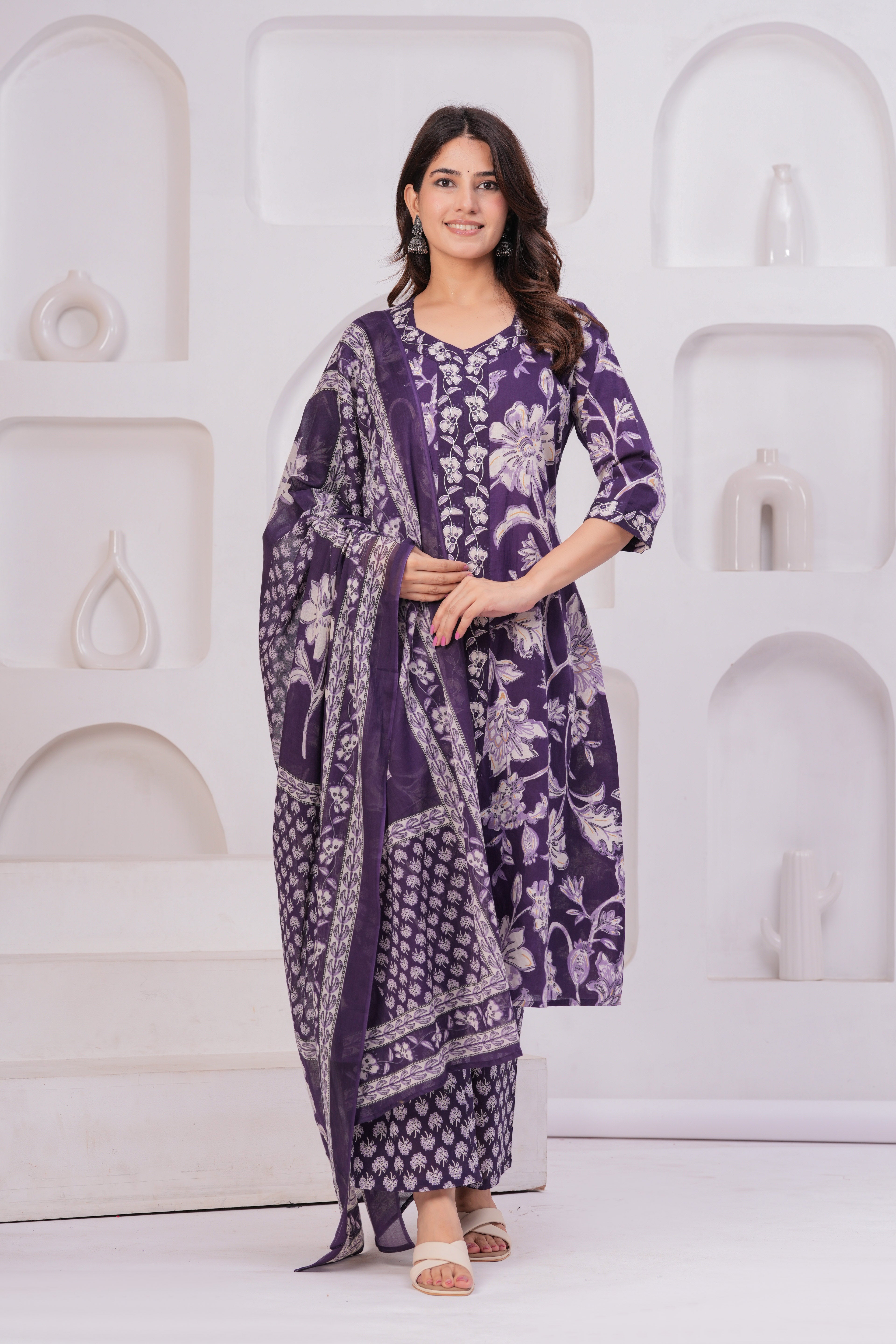 Classic Jaipuri Cotton Suit – 60×60 Fabric with Elegant Embroidery