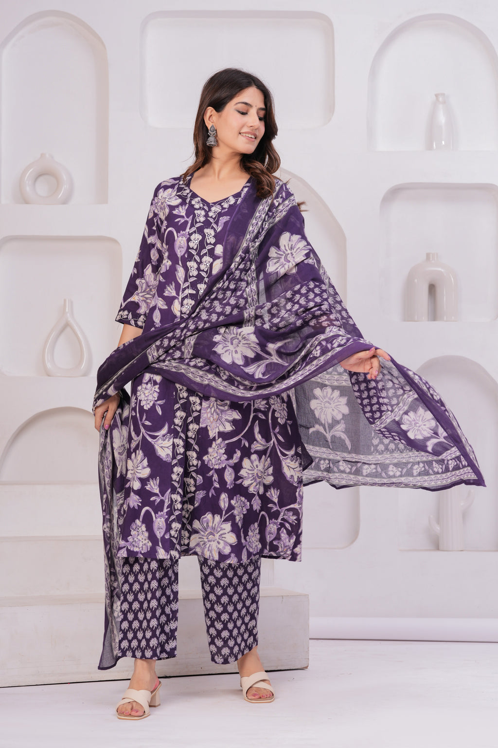 Classic Jaipuri Cotton Suit – 60×60 Fabric with Elegant Embroidery