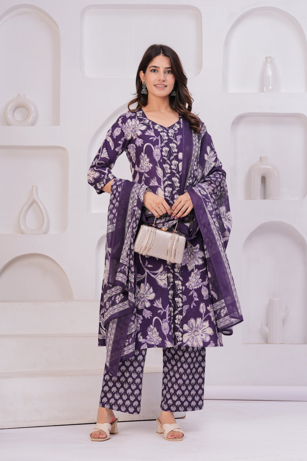 Classic Jaipuri Cotton Suit – 60×60 Fabric with Elegant Embroidery