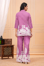 Floral Discharge Printed Cotton Co-ord Set