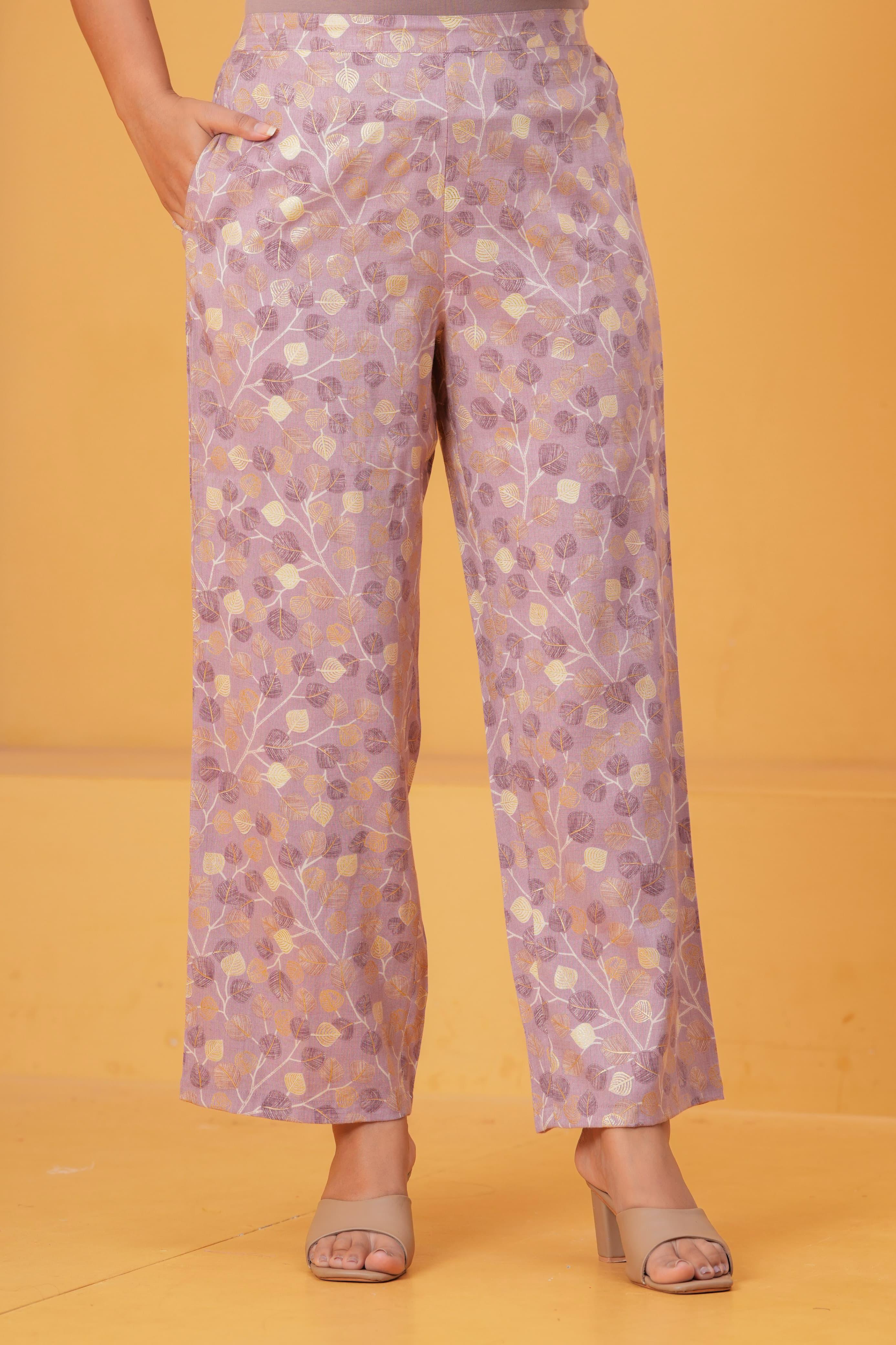 Shiny Leaf Foil Printed Rayon Co-ord Set