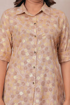 Shiny Leaf Foil Printed Rayon Co-ord Set