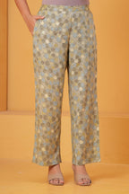 Shiny Leaf Foil Printed Rayon Co-ord Set