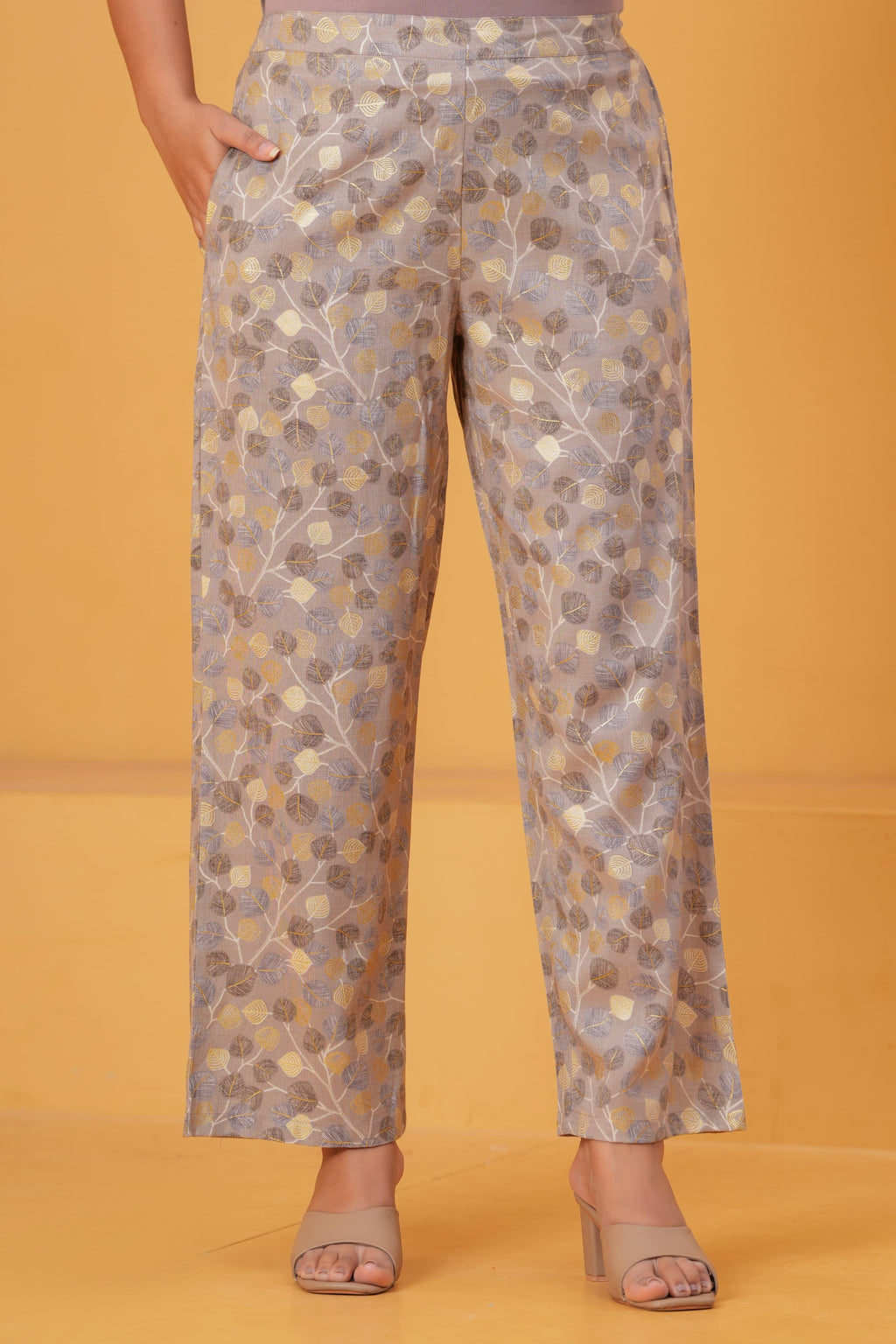 Shiny Leaf Foil Printed Rayon Co-ord Set